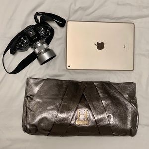 Alice Pleated Leather Clutch